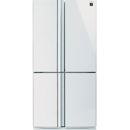 מקרר 4 דלתות 611 ליטר SHARP שארפ דגם SJ-8942 WH/ BK זכוכית שחורה או לבנה