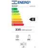 מקרר 4 דלתות 611 ליטר SHARP שארפ דגם SJ-8942 WH/ BK זכוכית שחורה או לבנה