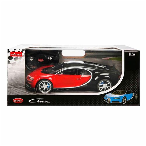 רכב בוגאטי שירון אדומה שלט רחוק עם אורות  RASTAR Buggati Chiron 1:14