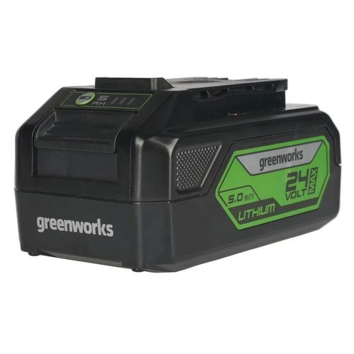 הצמד המנצח 24V + שתי סוללות 5 אמפר דור 2 + מטען מהיר GREENWORKS 99751-9-9