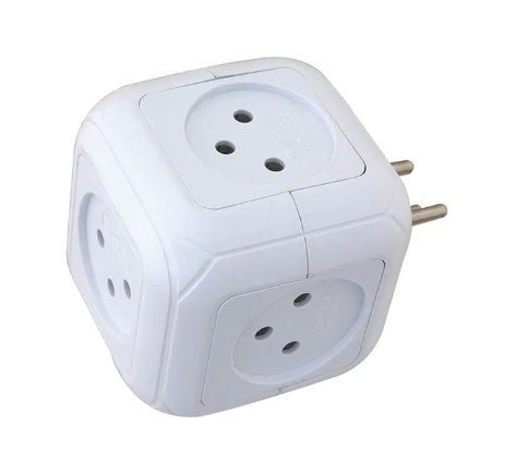 מפצל חשמל קוביה 5 שקעים SEMICOM SWITCH SW-CUB5