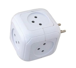 מפצל חשמל קוביה 5 שקעים SEMICOM SWITCH SW-CUB5