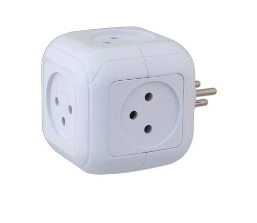 מפצל חשמל קוביה 5 שקעים SEMICOM SWITCH SW-CUB5