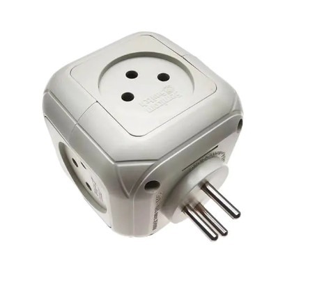 מפצל חשמל קוביה 5 שקעים SEMICOM SWITCH SW-CUB5
