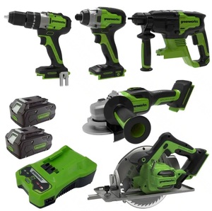 סט משודרג 24V + שתי סוללות 4 אמפר ומטען מהיר GREENWORKS 99773-32