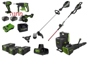 דיל PROJECT X 80V PRO + 3 סוללות 5 אמפר ומטען כפול + בונוס סט כלי עבודה GREENWORKS 99773-36
