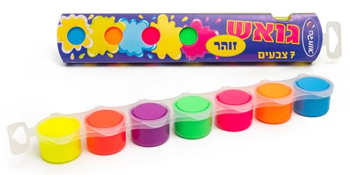 סטריפ 7 צבעי גואש זוהרים ליצירה לחנוכה