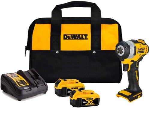 מפתח רטיטה 1/2 כולל 2 סוללות 5AH מבית DEWALT