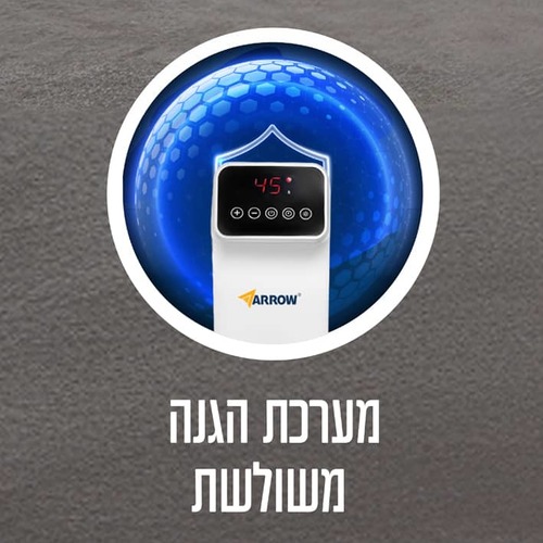 רדיאטורבמגוון צלעות לבחירה עם מסך ,שלט ומתקן תליית כביסה תוצרת ARROW