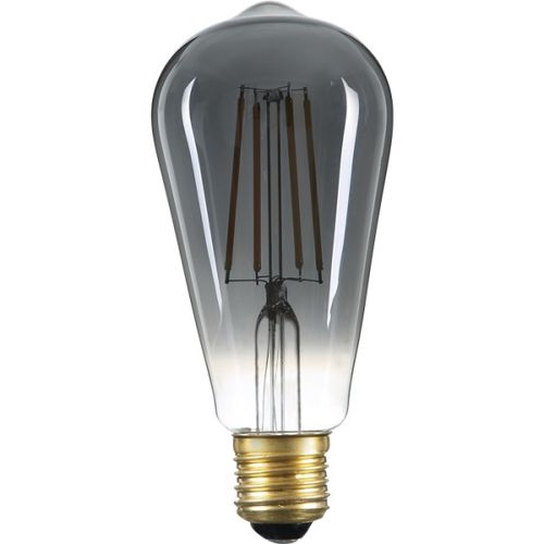 לד דמוי להט זכוכית מעושנת 8W E27 2200K ST64 ניתן לעמעום יורולוקס 
