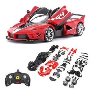 ערכת הרכבה רכב פרארי אדום עם שלט - RASTAR RC FERRARI FXX-K EVO 1:18