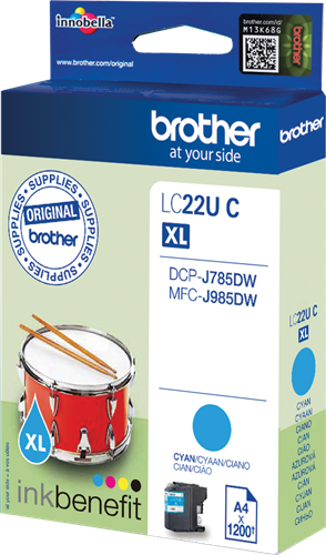  מיכל ראש דיו ציאן כחול ברדר BROTHER LC22UC מקורי 