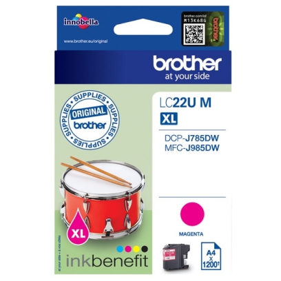  מיכל ראש דיו  ברדר מגנטה אדום  BROTHER LC22UM מקורי 