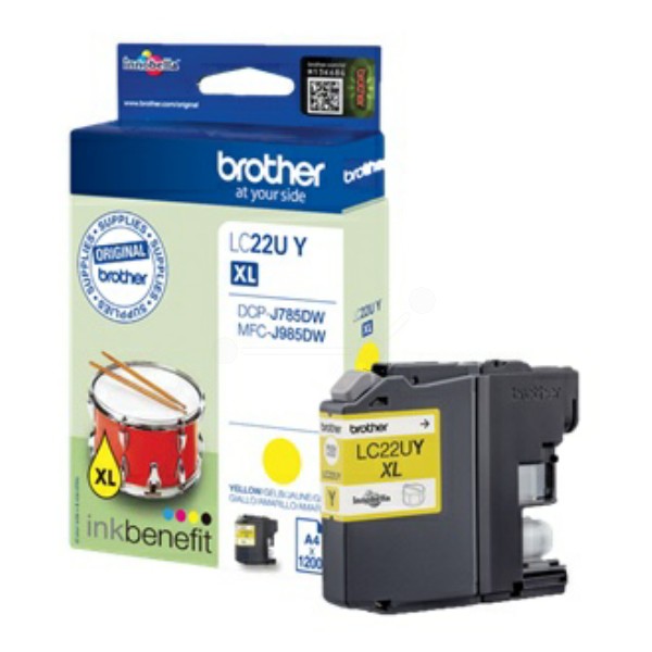  מיכל ראש דיו  ברדר צהוב   BROTHER LC22UY מקורי