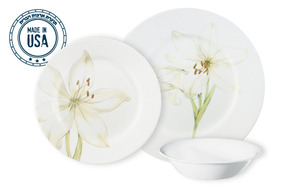 מערכת קורנינג 18 חלקים CORELLE® - White Flower