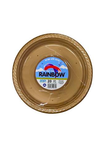 20 יחידות צלחות גדולות בצבע זהב קוטר 26 ס