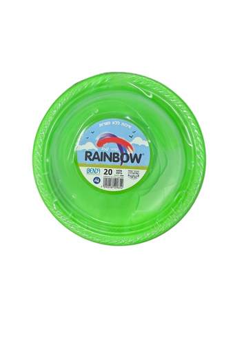 20 יחידות צלחות גדולות בצבע ירוק קוטר 26 ס