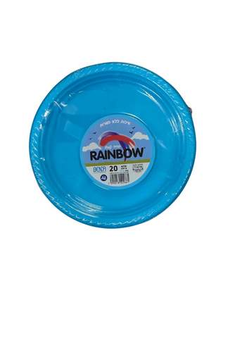 20 יחידות צלחות גדולות בצבע טורקיז קוטר 26 ס
