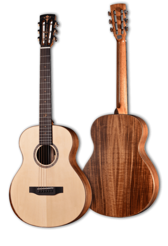 גיטרה אקוסטית מוגברת MINO KOA בצבע טבעי + תיק מרופד מבית CRAFTER