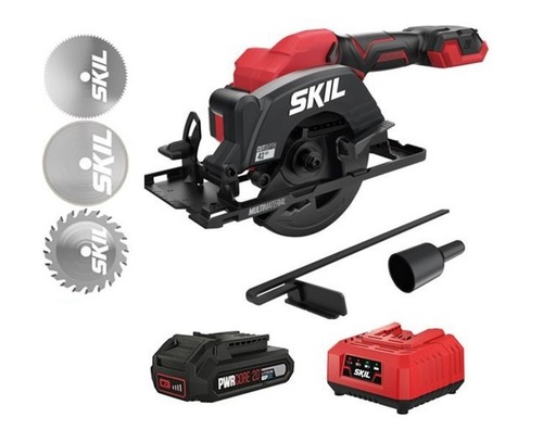 מיני מסור עגול יד אחת נטען 20V Brushless לעבודות רב גוניות + סוללה 2.0Ah + מטען + תיק נשיאה SKIL