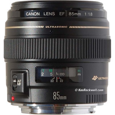 עדשה יד שניה Canon EF 85mm f/1.8 USM קנון - במצב חדש כמעט ללא שימוש 