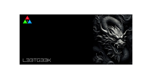 משטח לעכבר ומקלדת  LeetGeek | L33TG33K Obsidian | Zephyr