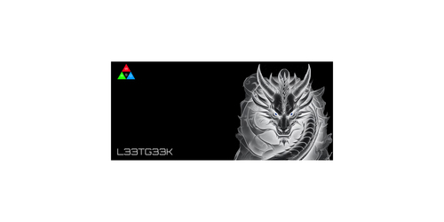 משטח לעכבר ומקלדת  LeetGeek | L33TG33K Obsidian | Glacius