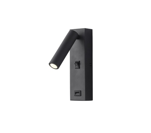 קיר שחור LED 3W USB