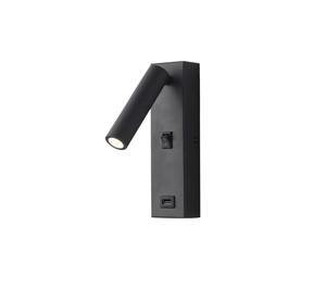 קיר שחור LED 3W USB