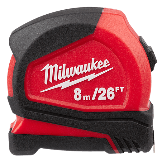 מטר מדידה 8 מטר Milwaukee 48-22-6626 - מדידה מדויקת במ"מ ובאינצ