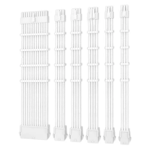 סט מאריך לכבל מתח- Antec PSU Sleeved Ext Cable Kit-White