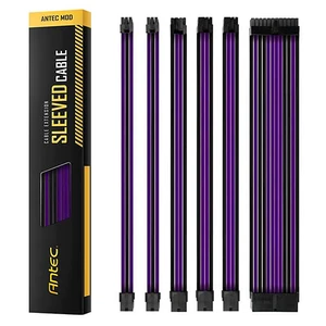סט מאריך לכבל מתח- Antec PSU Sleeved Ext Cable Kit-Purple