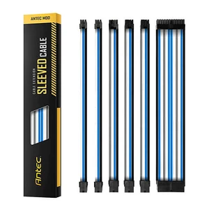 סט מאריך לכבל מתח- Antec PSU Sleeved Ext Cable Kit-Blue