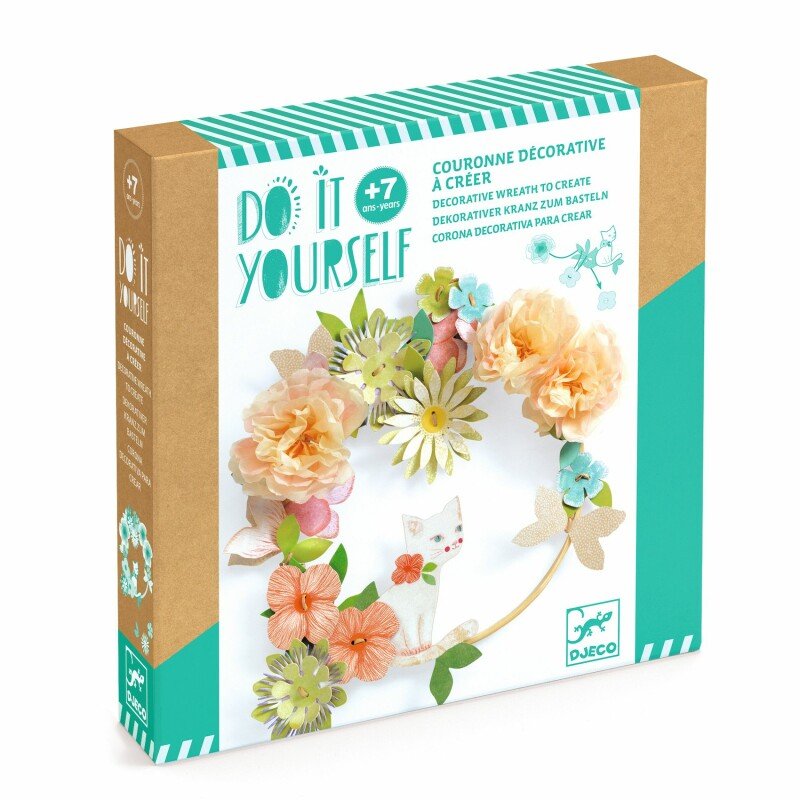 יצירה DIY זר קישוט פרחוני מעוצב