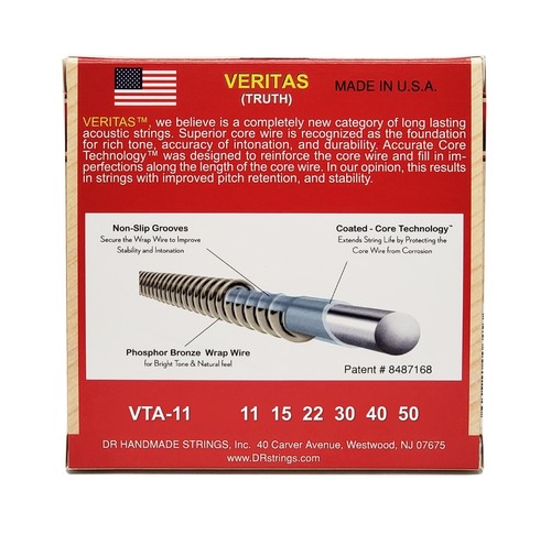 סט מיתרים לאקוסטית DR Veritas 11 – 50