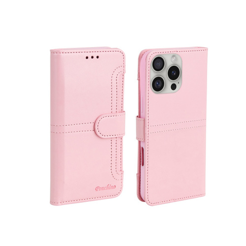 נרתיק ספר Pouchino TASCA for iPhone 16 Pro Max 6.9 Pink