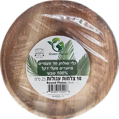 10 יחידות צלחת עגולה גדולה קוטר 25 ס