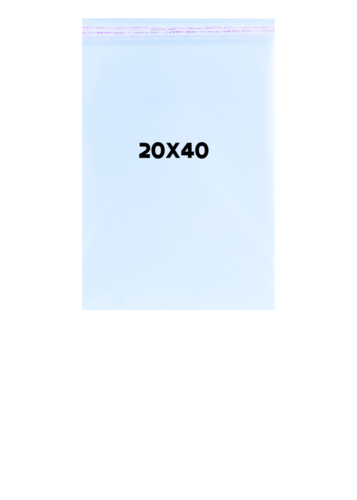 25 יחידות שקיות צלופן עם פס דבק לאריזה מידות 40*20