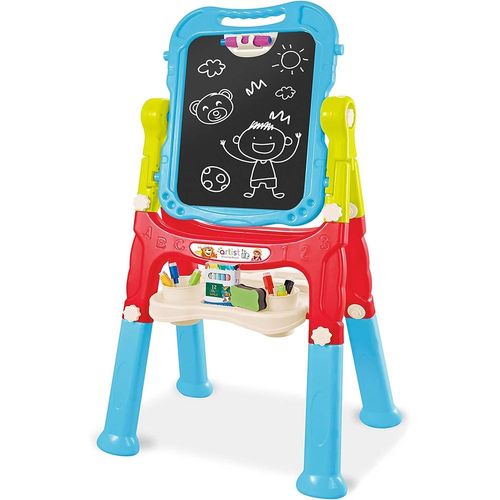 לוח ציור דו שימושי עם צבעים ומגנטים