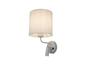קיר לבן E27 40W+ LED 1W