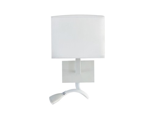 קיר לבן E27 60W+LED 1W