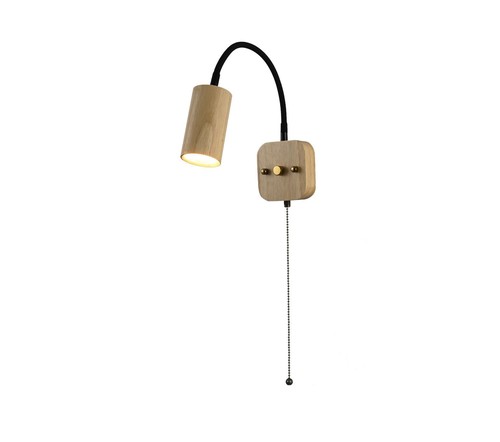קיר עץ בהיר E27/LED 7W