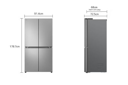 מקרר 4 דלתות 665 ליטר LG דגם GR-728S אל ג'י