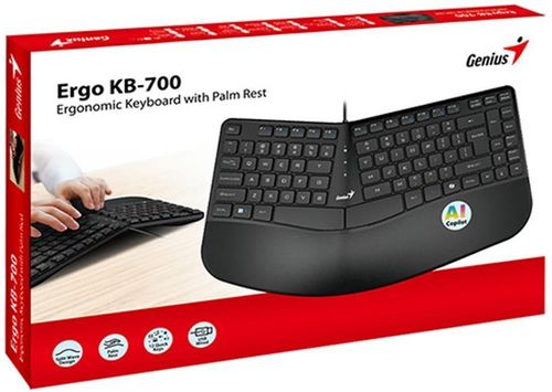 מקלדת ארגונומית חוטית Genius Ergo KB-700 ג'יניוס