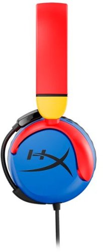 אוזניות גיימינג חוטיות מומלץ לגילאי 12-8 HyperX Cloud Mini - צבע כחול ואדום