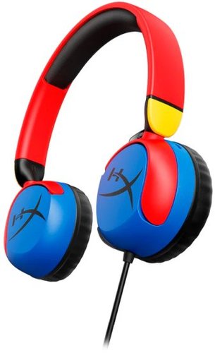 אוזניות גיימינג חוטיות מומלץ לגילאי 12-8 HyperX Cloud Mini - צבע כחול ואדום