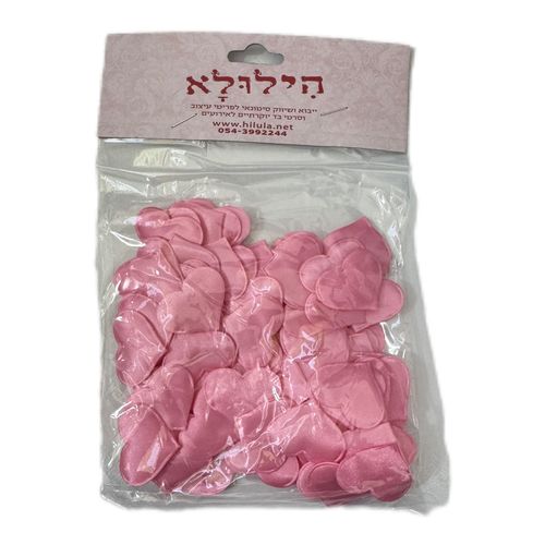 100 יחידות לבבות בד בצבע ורוד לקישוט השולחן