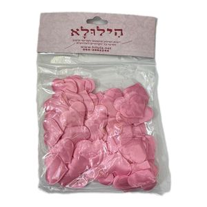 100 יחידות לבבות בד בצבע ורוד לקישוט השולחן