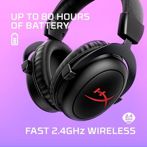 אוזניות גיימינג אלחוטיות HyperX Cloud II Core - צבע שחור/אדום 