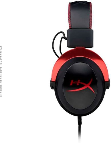 HyperX Cloud II - אוזניות גיימינג, צליל סראונד 7.1, רפידות אוזניים מקצף זיכרון, מסגרת אלומיניום עמידה, מיקרופון ניתן להסרה